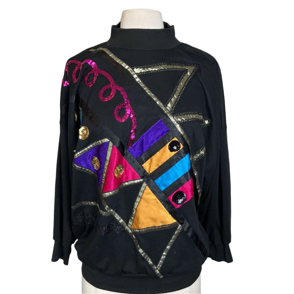 1980s Sweatshirt with Embellishments