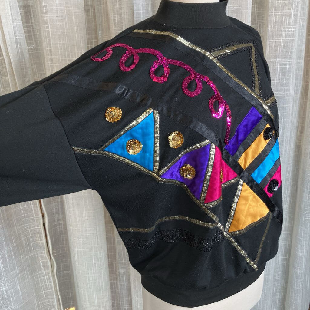 1980s Sweatshirt with Embellishments