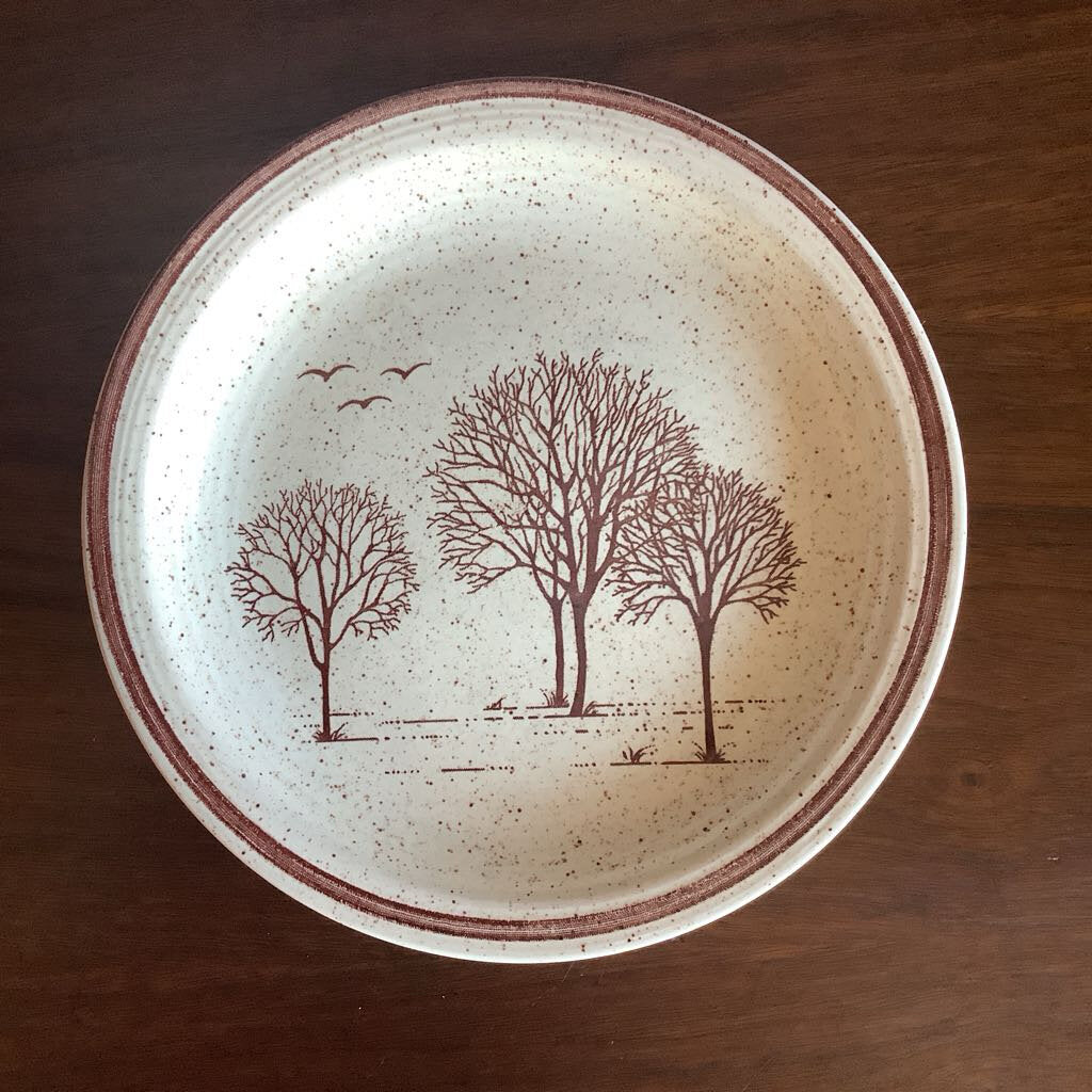 Vintage Churchill Homespun Tree Bread & Butter Plates