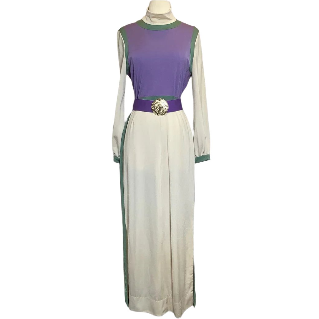 1970s Robert David Morton Maxi Dress