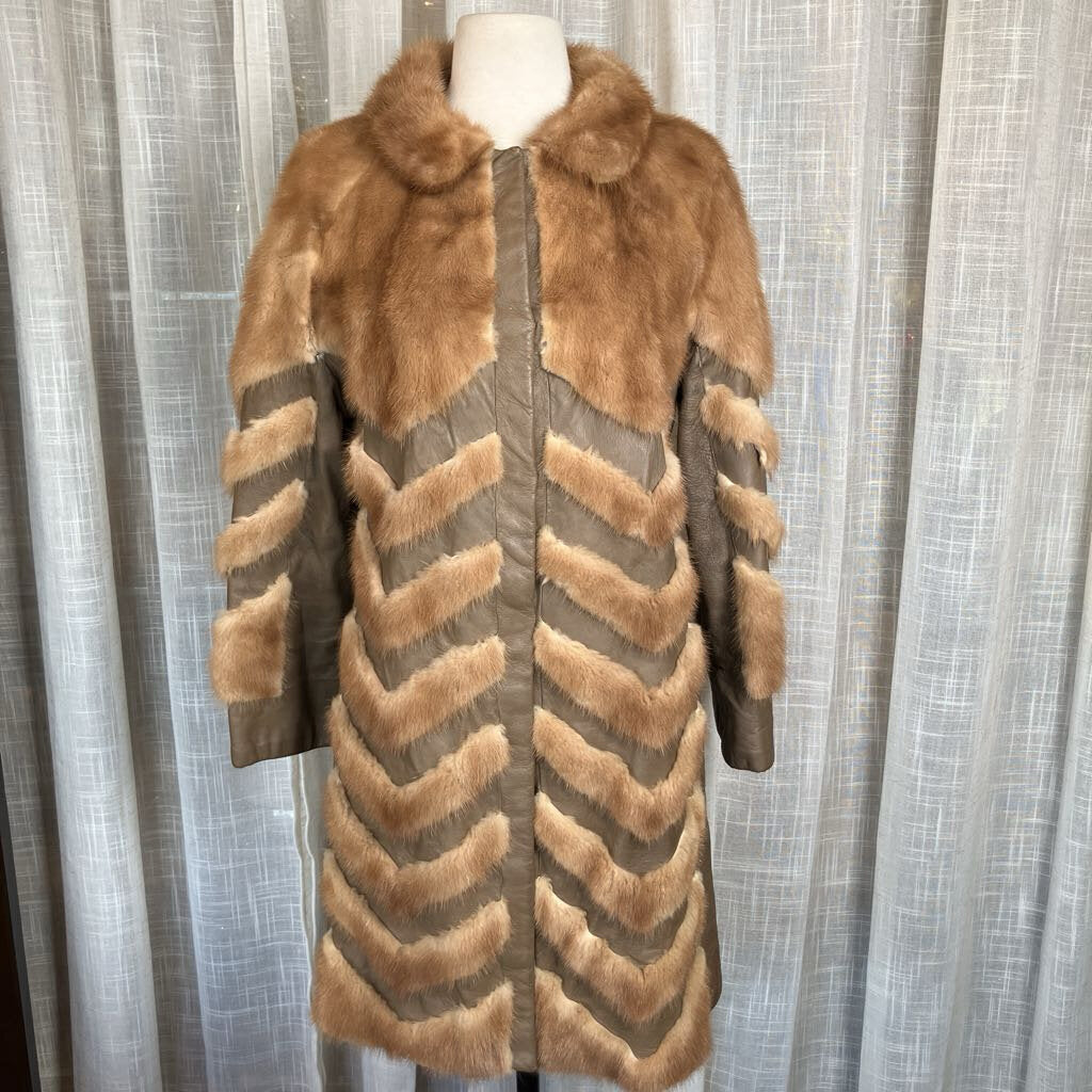 1970s Leather & Fur Coat