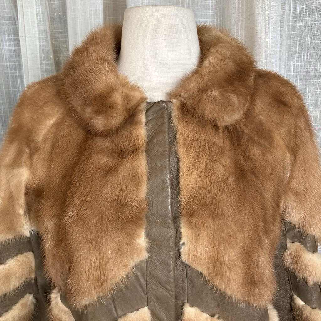 1970s Leather & Fur Coat