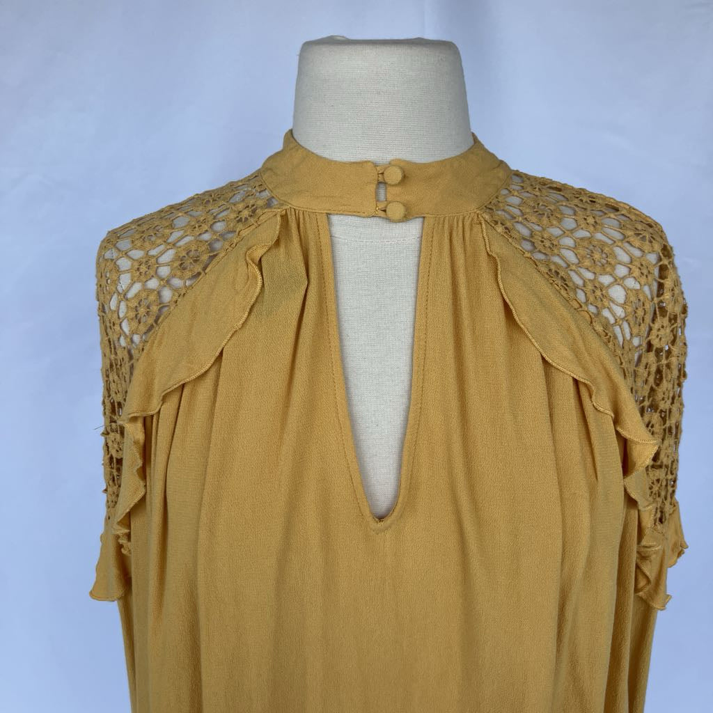 Free People Little Bit of Love Crochet Blouse