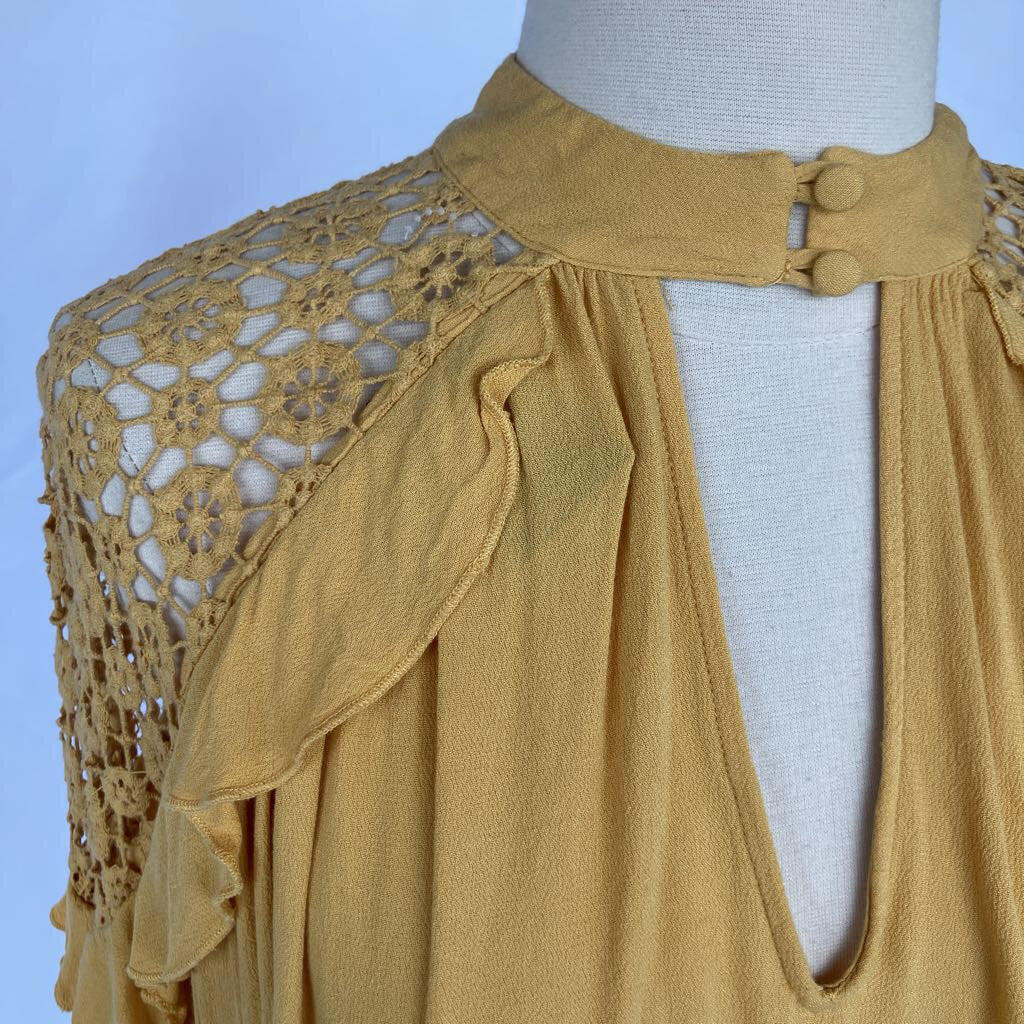 Free People Little Bit of Love Crochet Blouse