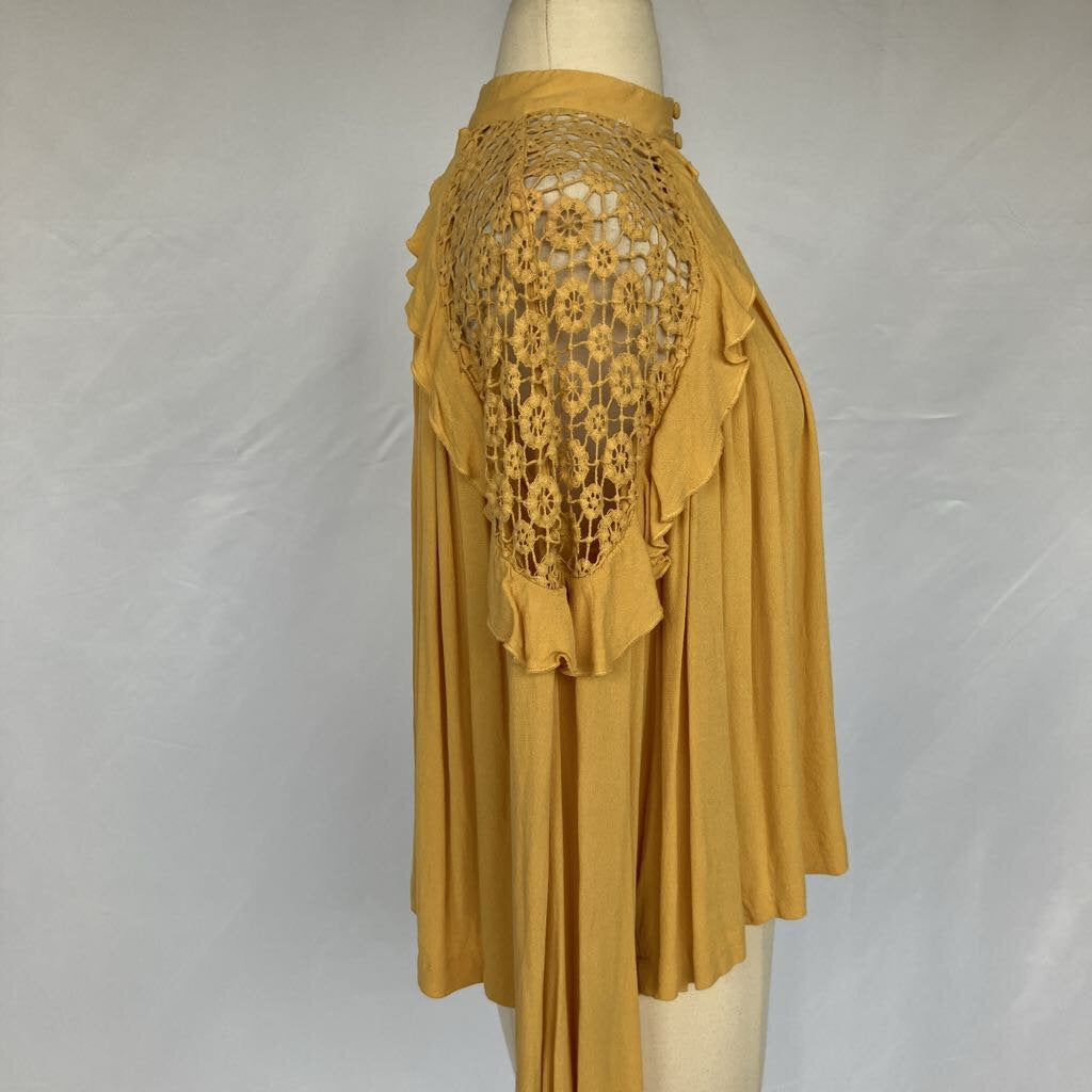 Free People Little Bit of Love Crochet Blouse
