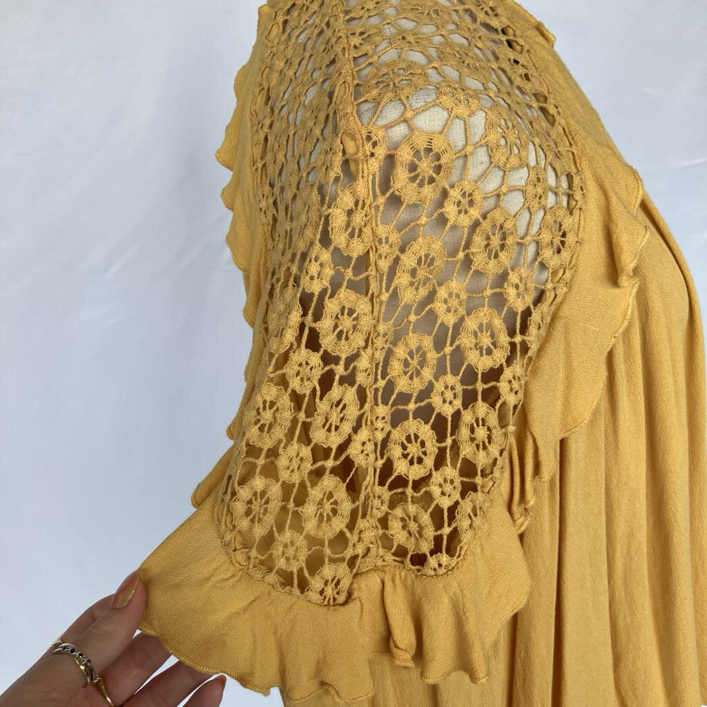 Free People Little Bit of Love Crochet Blouse