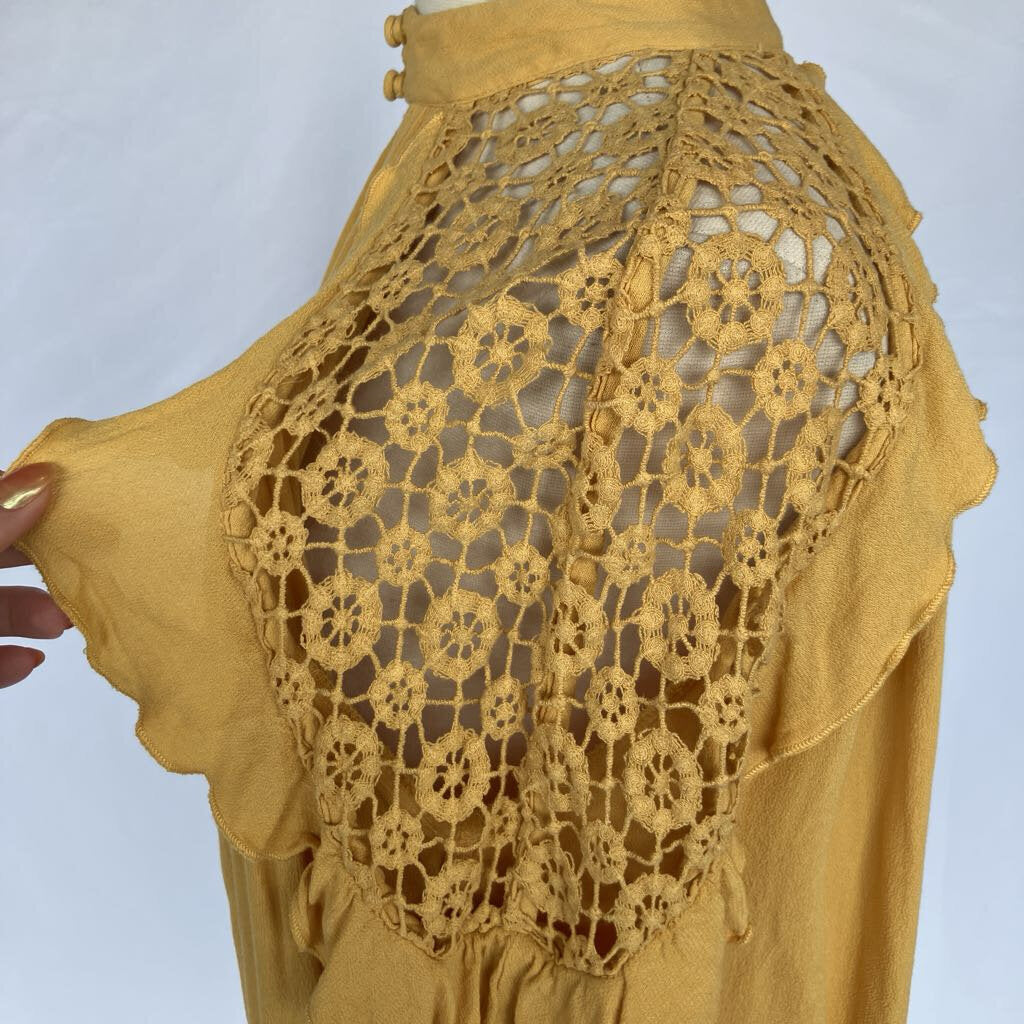 Free People Little Bit of Love Crochet Blouse