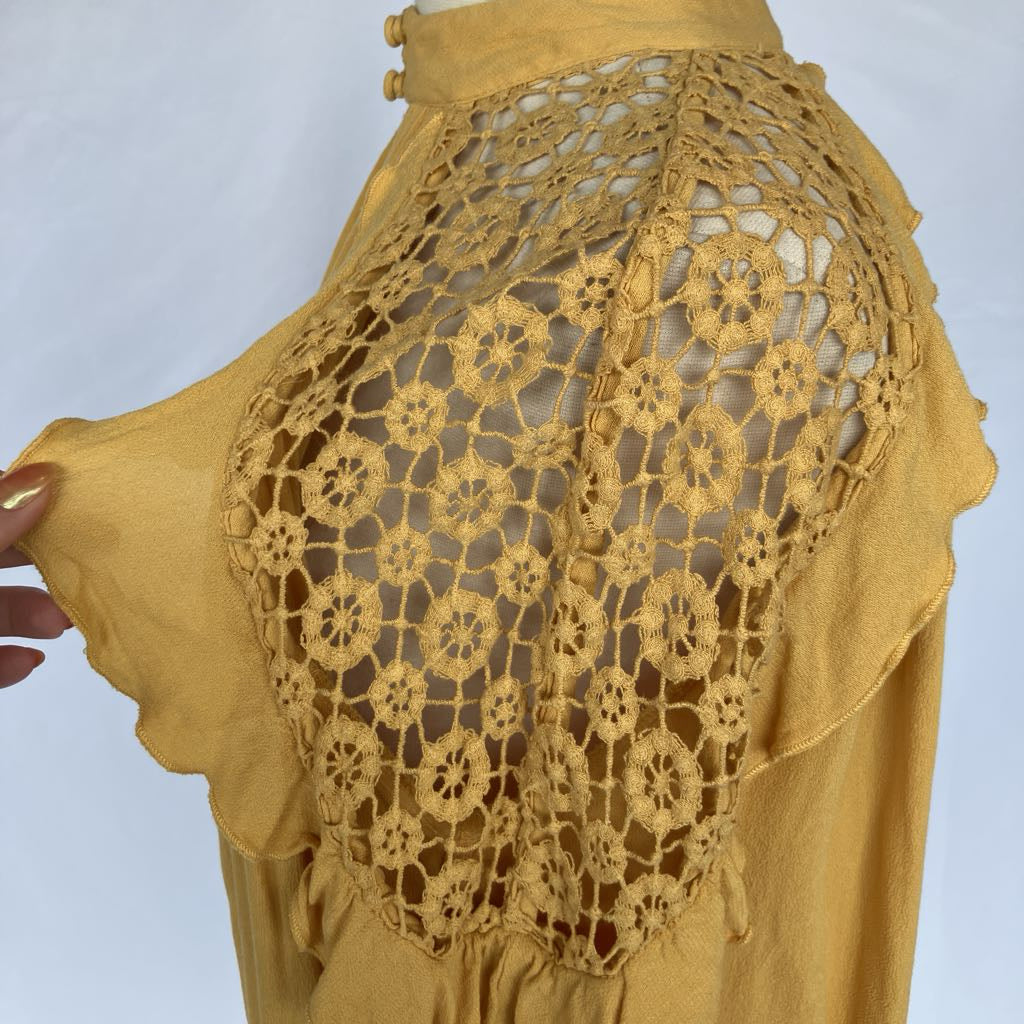 Free People Little Bit of Love Crochet Blouse