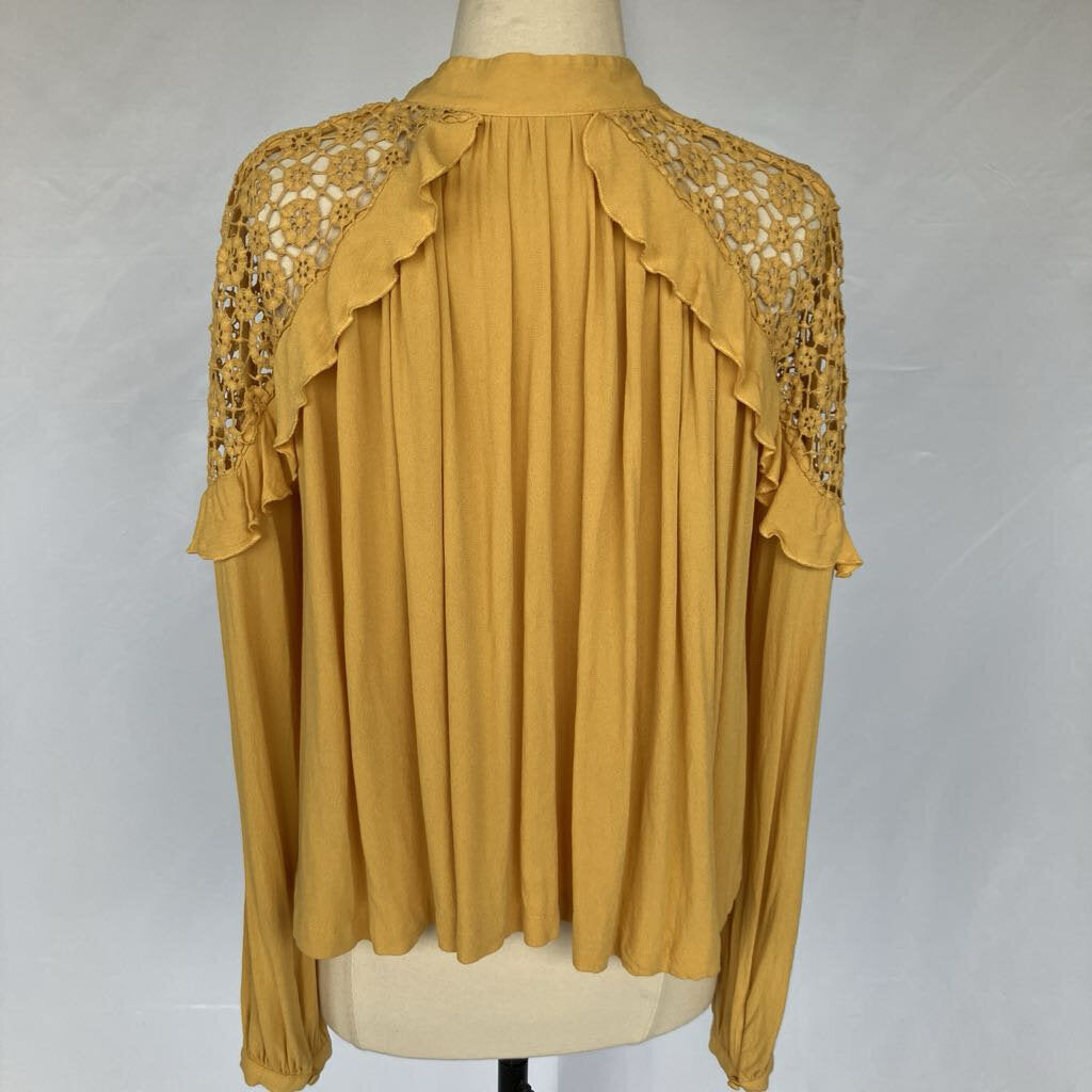 Free People Little Bit of Love Crochet Blouse