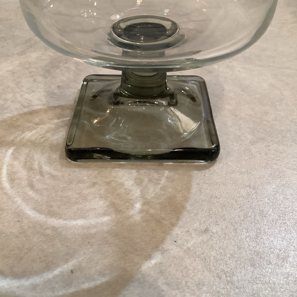 Vintage Mid Century Modern Set of 8 Coupe Glasses w Square Base