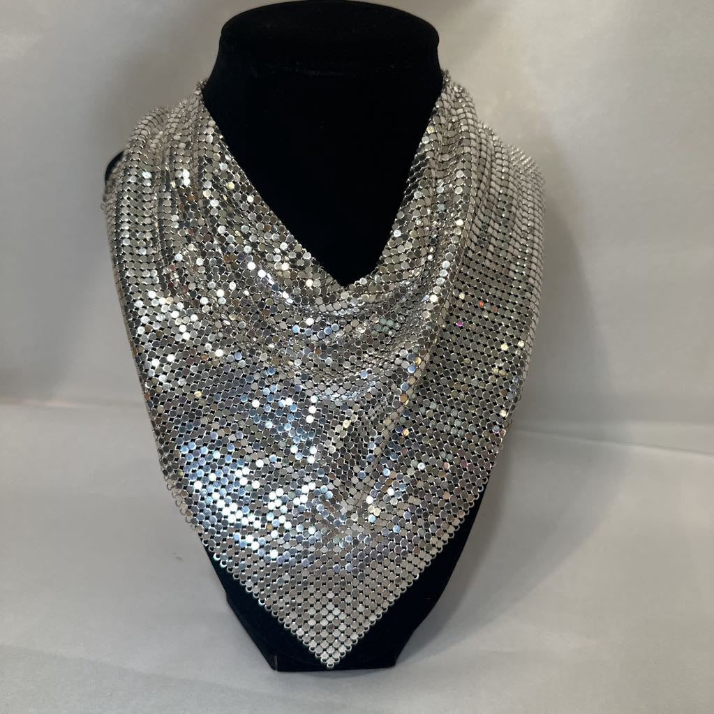 1970s Oromesh Mesh Bib Necklace