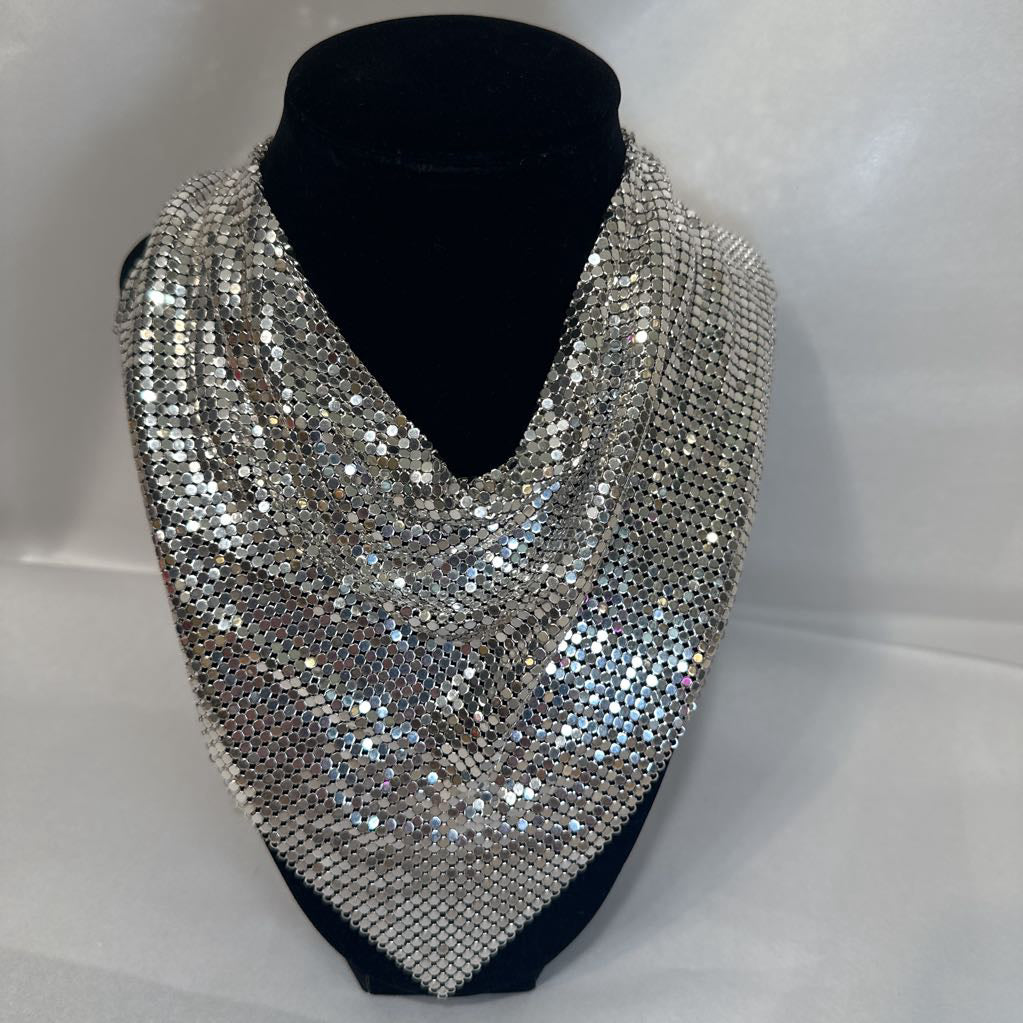 1970s Oromesh Mesh Bib Necklace