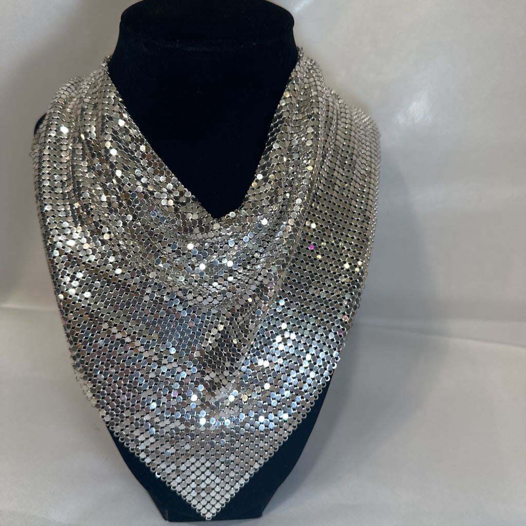 1970s Oromesh Mesh Bib Necklace