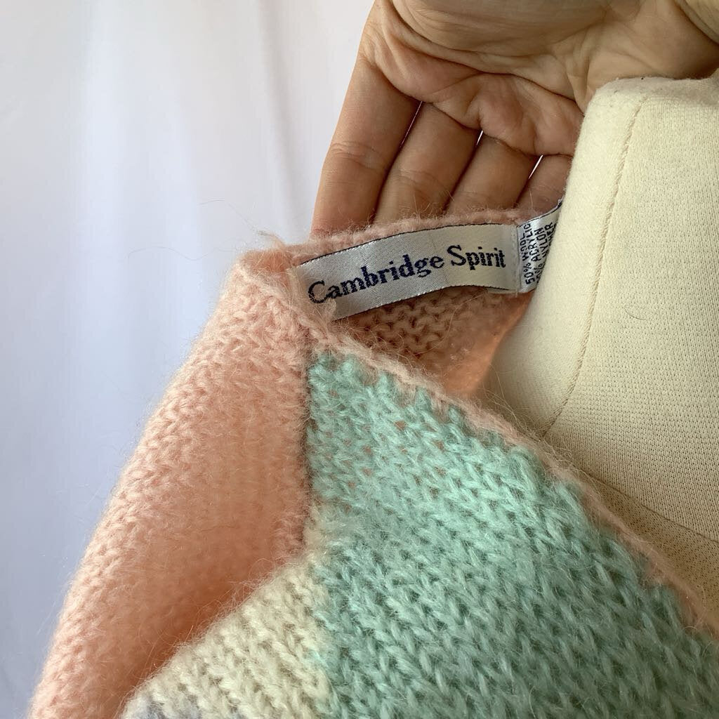 1980s Pink Pastel Lurex Sweater Vest