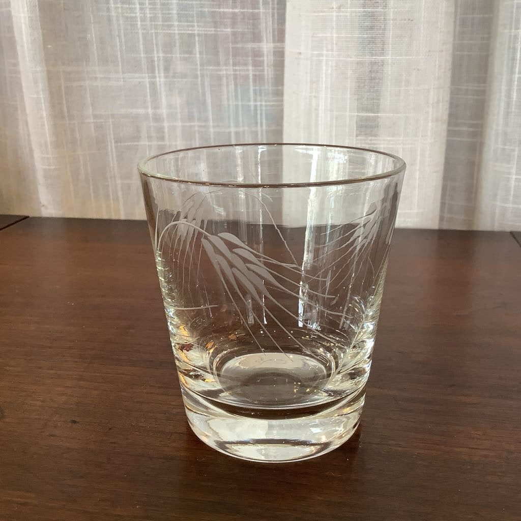 Mid Century Modern Etched Whiskey Glasses