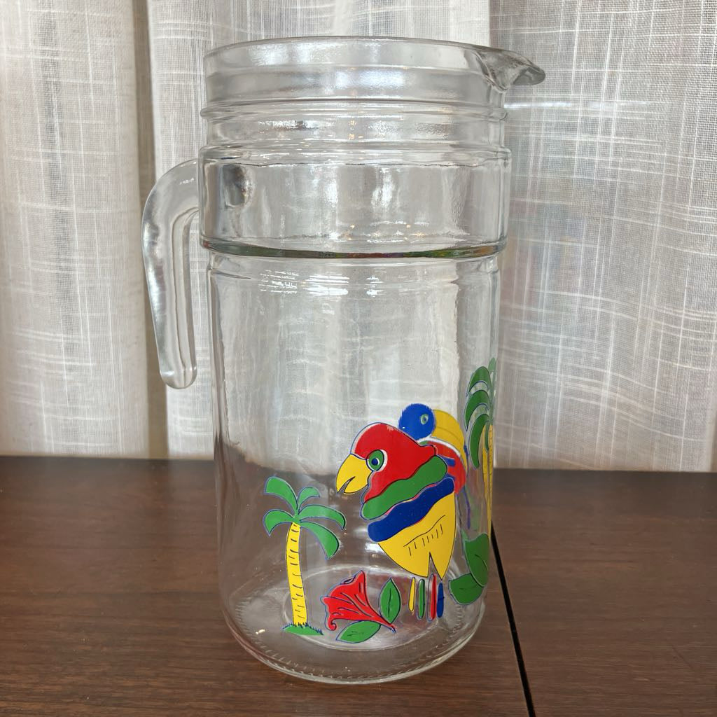 Vintage Toucan Tumbler & Pitcher Set
