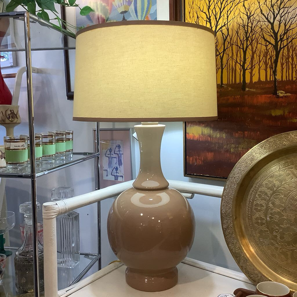 Vintage Ceramic Tan Lamp