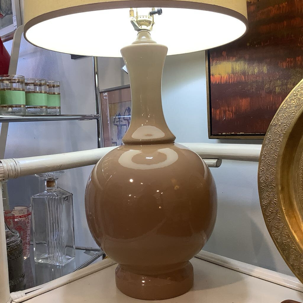 Vintage Ceramic Tan Lamp
