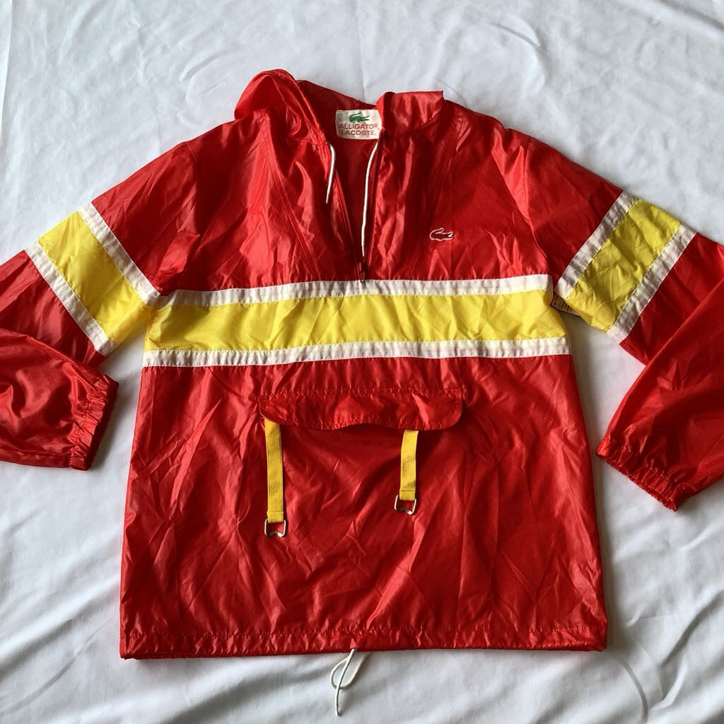 Vintage Alligator Lacoste Rain Jacket w/ Hoodie