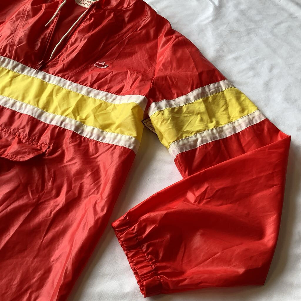 Vintage Alligator Lacoste Rain Jacket w/ Hoodie