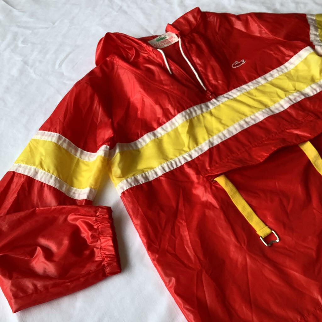 Vintage Alligator Lacoste Rain Jacket w/ Hoodie