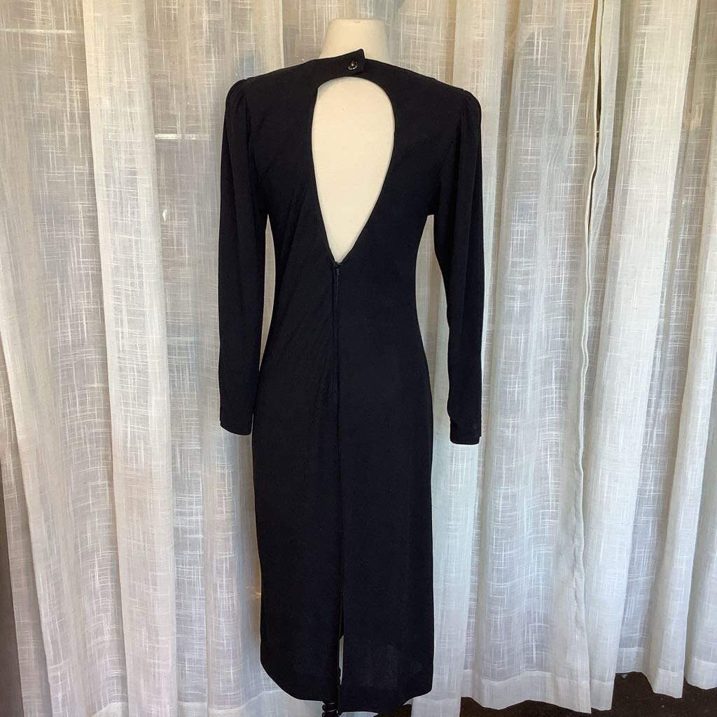 1990s Ricki Lang Nuit Dress with Intricate Beadwork