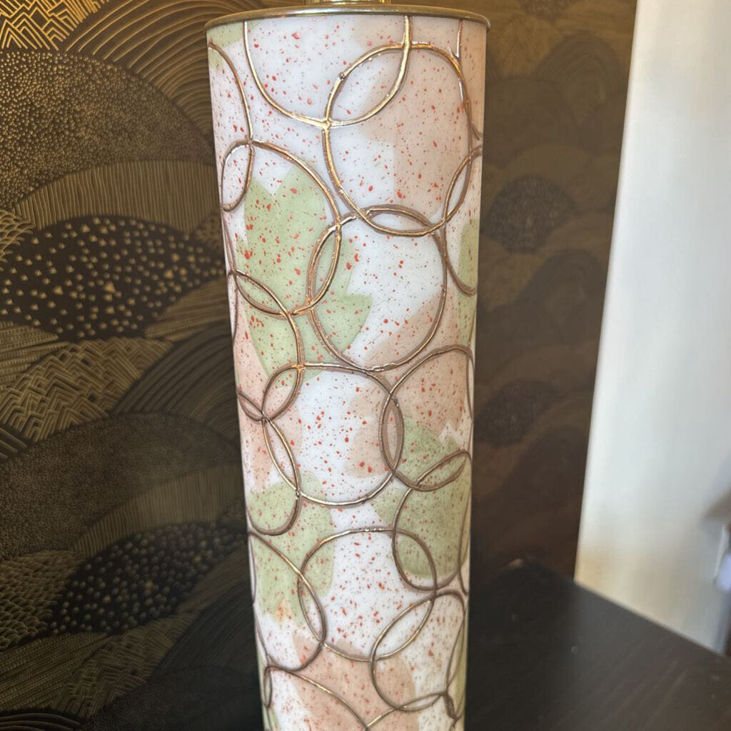 Mid Century Tall Table Lamp w/ Original Fiberglass Shade