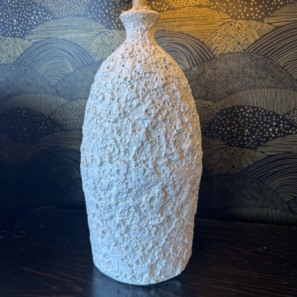 Mid Century Cream Tessellated Table Lamp