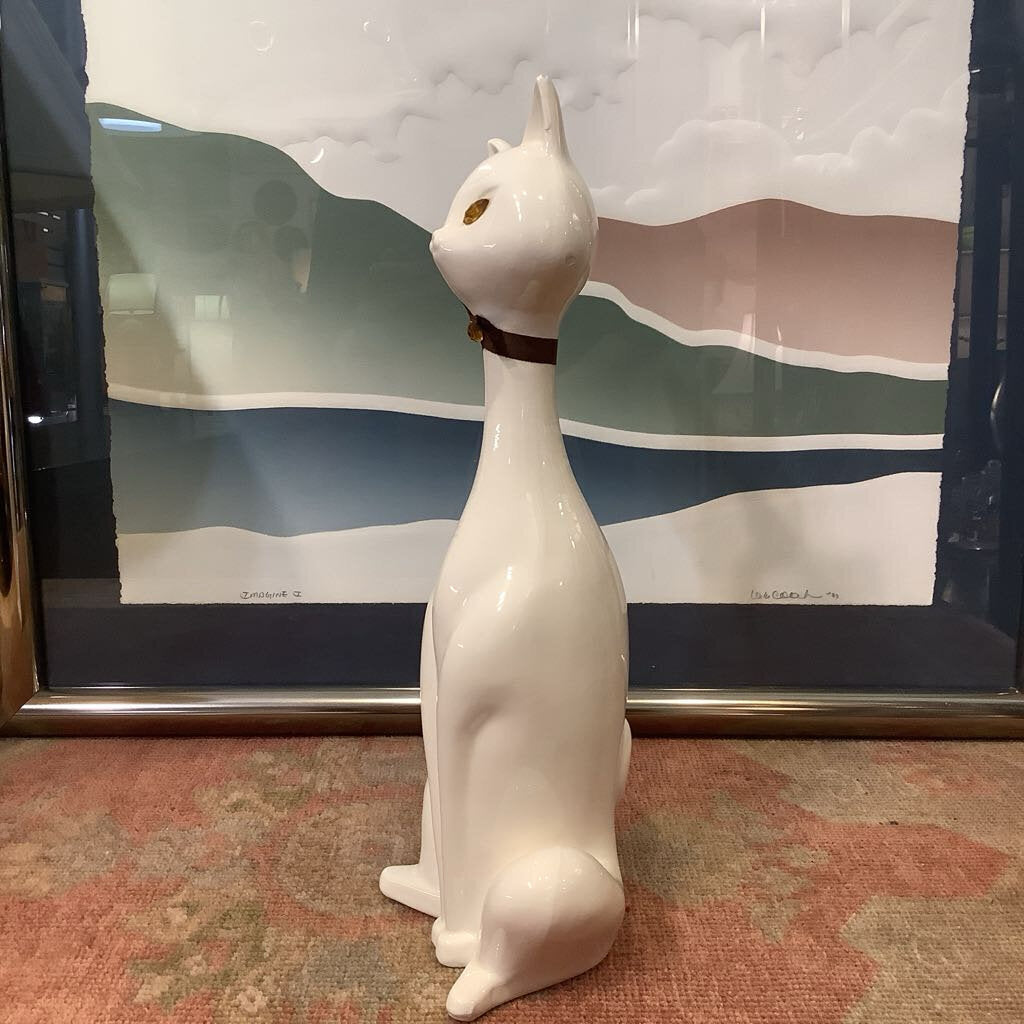 Mid Century Modern Ceramic Cat Figurine
