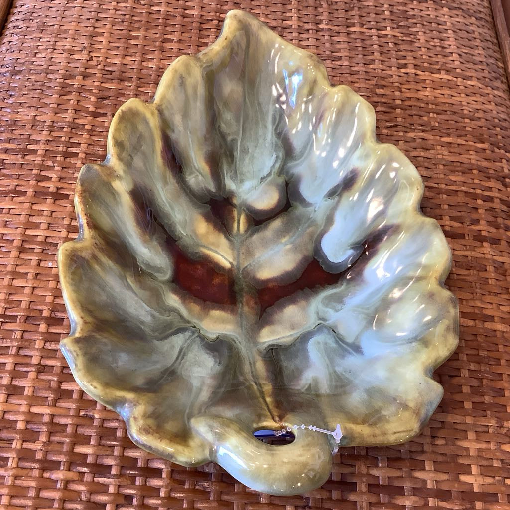 Mid-Century Modern Handmade Leaf Dish