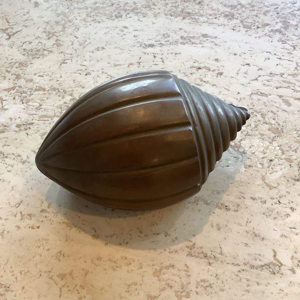 Vintage Brass Shell Jewelry Holder
