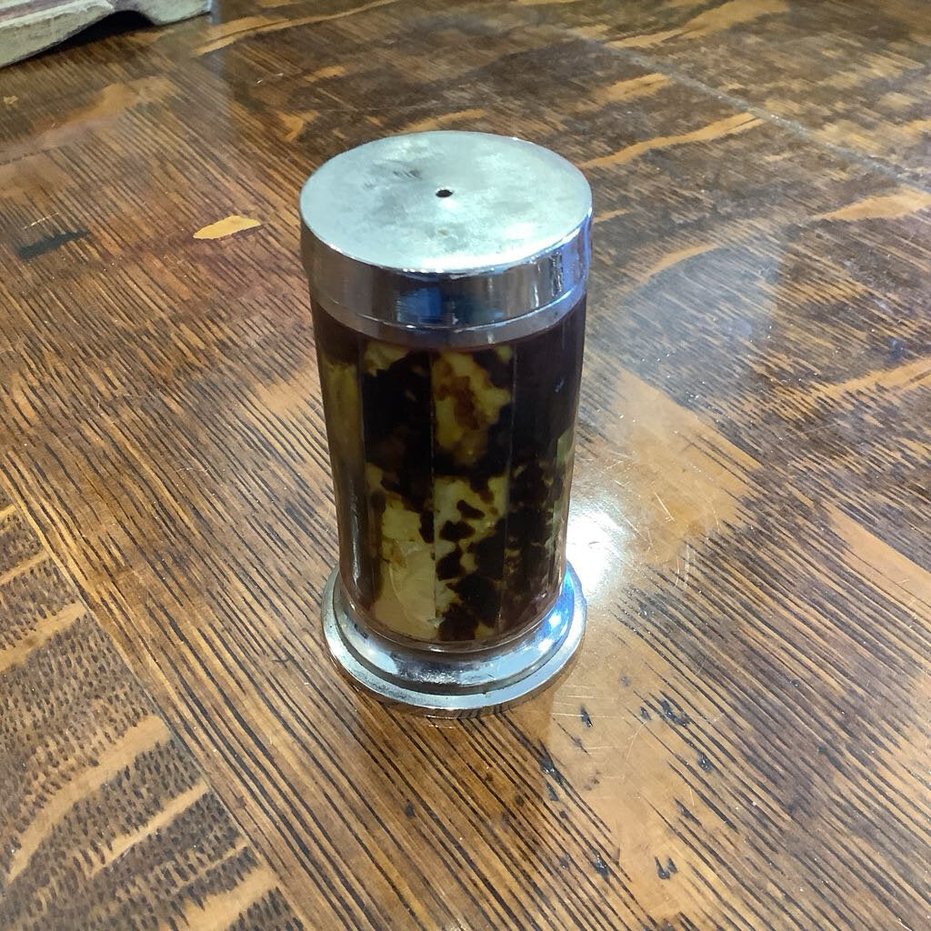 Wentworth Ralph Lauren tortoise shell salt and pepper with silver detail