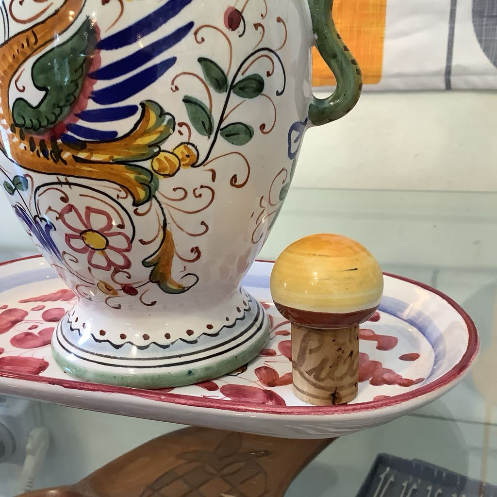 VTG Olive Oil Decanter with Stopper - 2pcs ITALY - AS IS