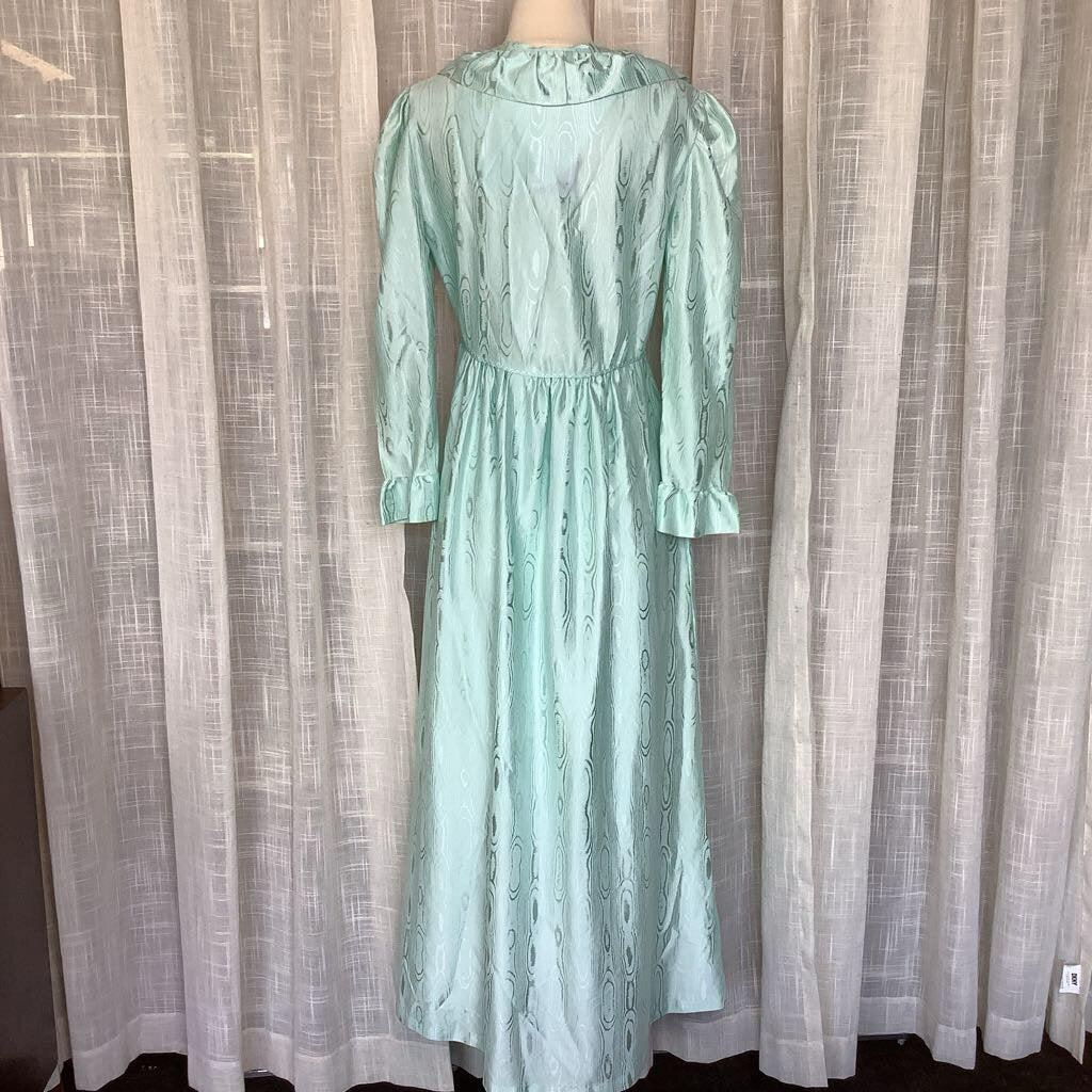1970s Mint Green Robe Dress