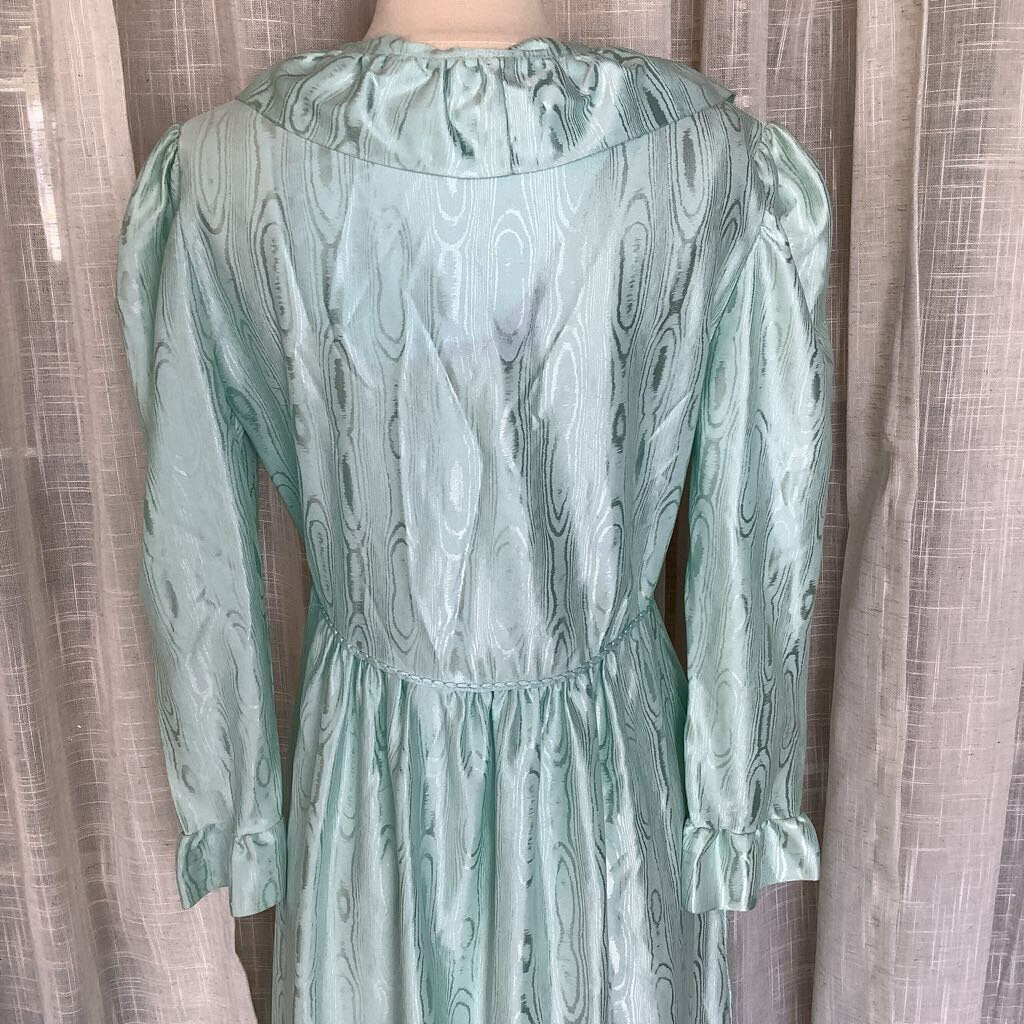 1970s Mint Green Robe Dress