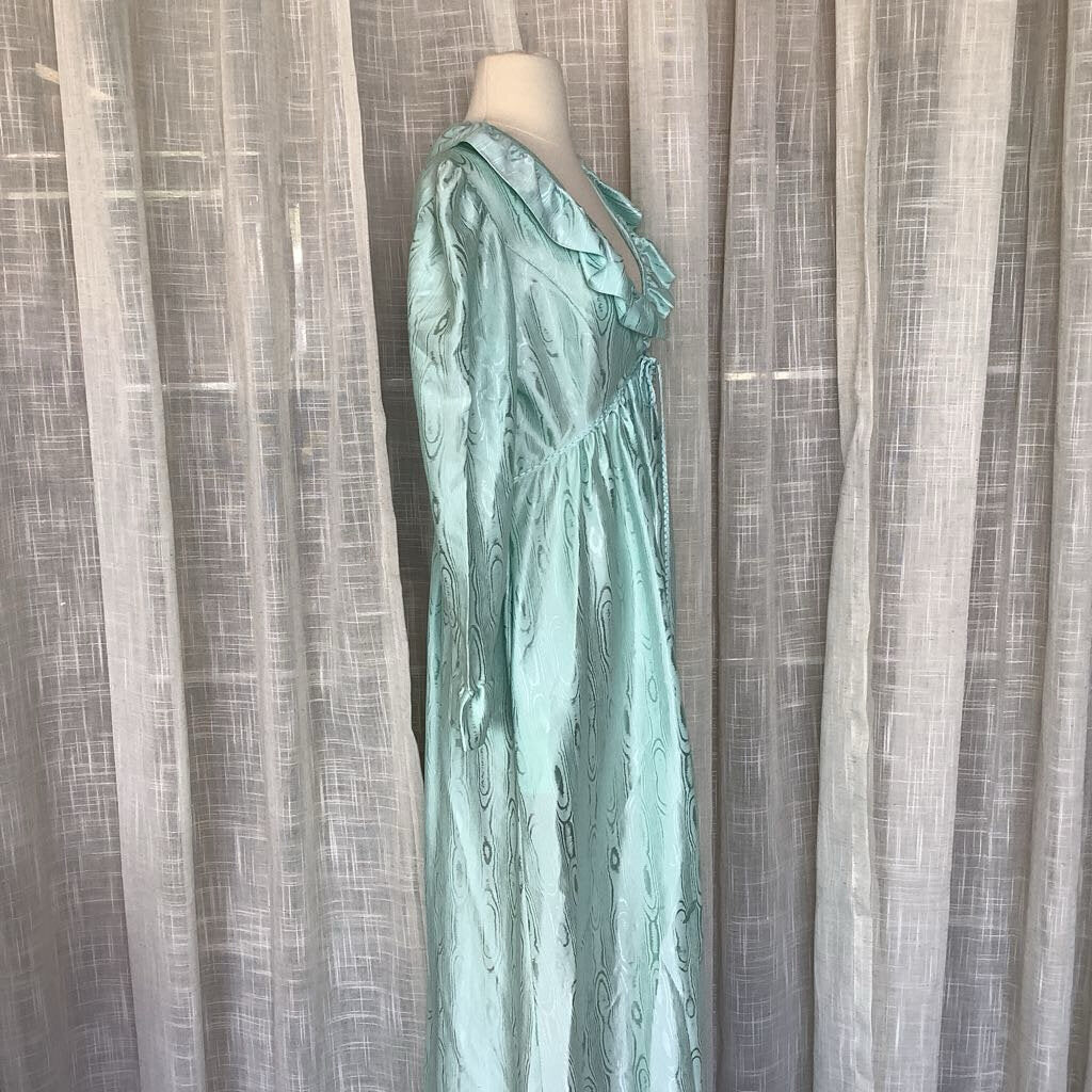 1970s Mint Green Robe Dress