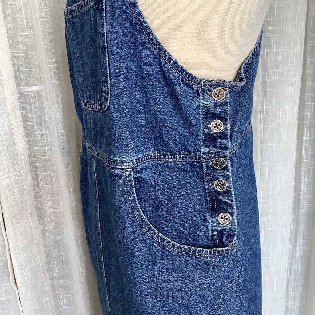 1990s Denim Jumper Dress