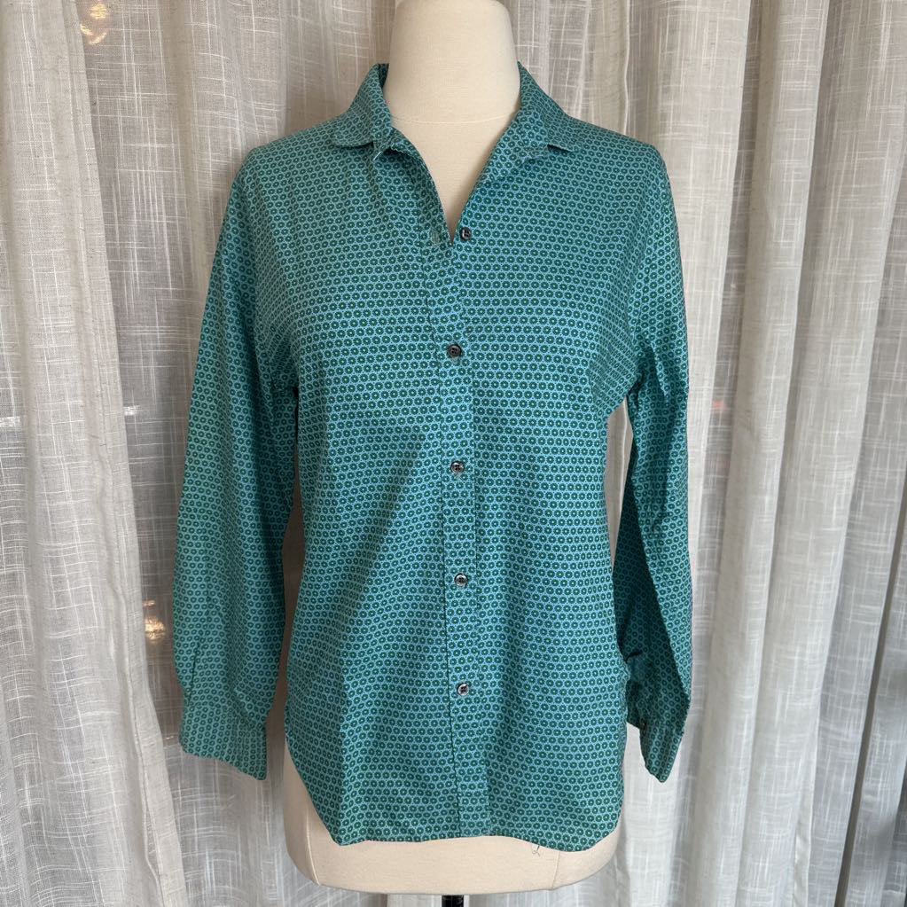 Vintage Magestic Button Down w/ Atomic Print