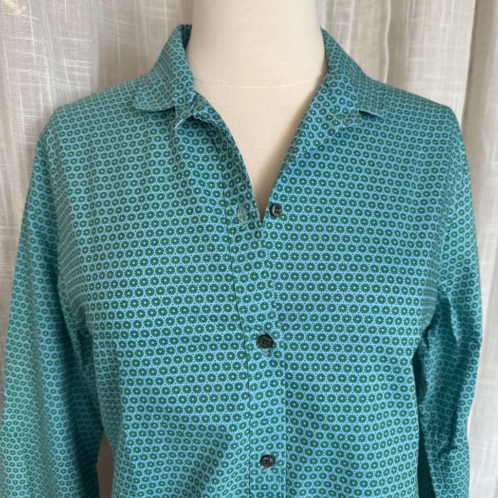 Vintage Magestic Button Down w/ Atomic Print
