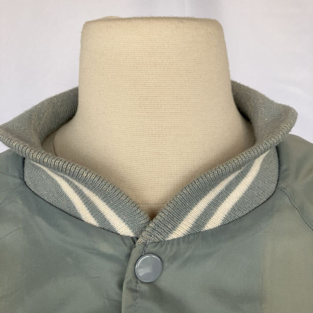 Vintage Woody Gray Nylon Baseball Jacket