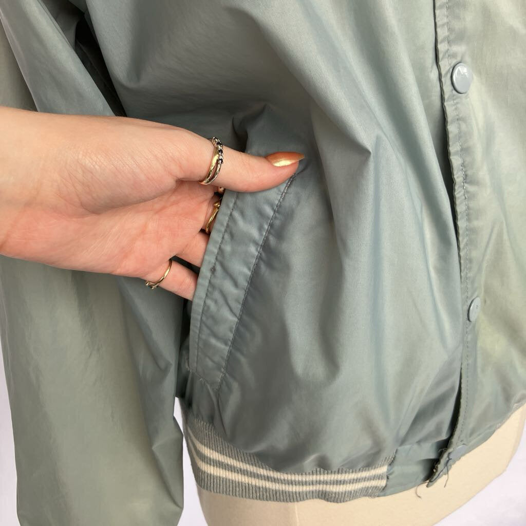 Vintage Woody Gray Nylon Baseball Jacket