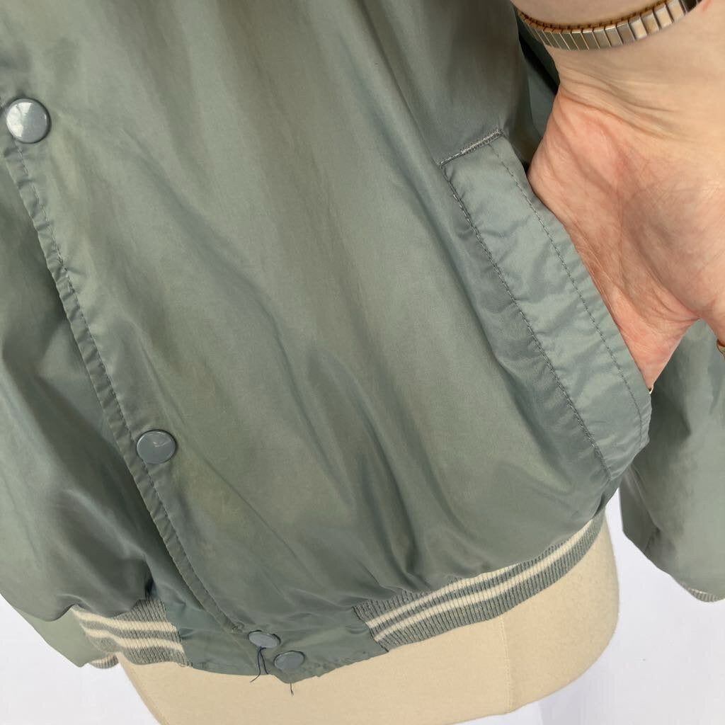 Vintage Woody Gray Nylon Baseball Jacket