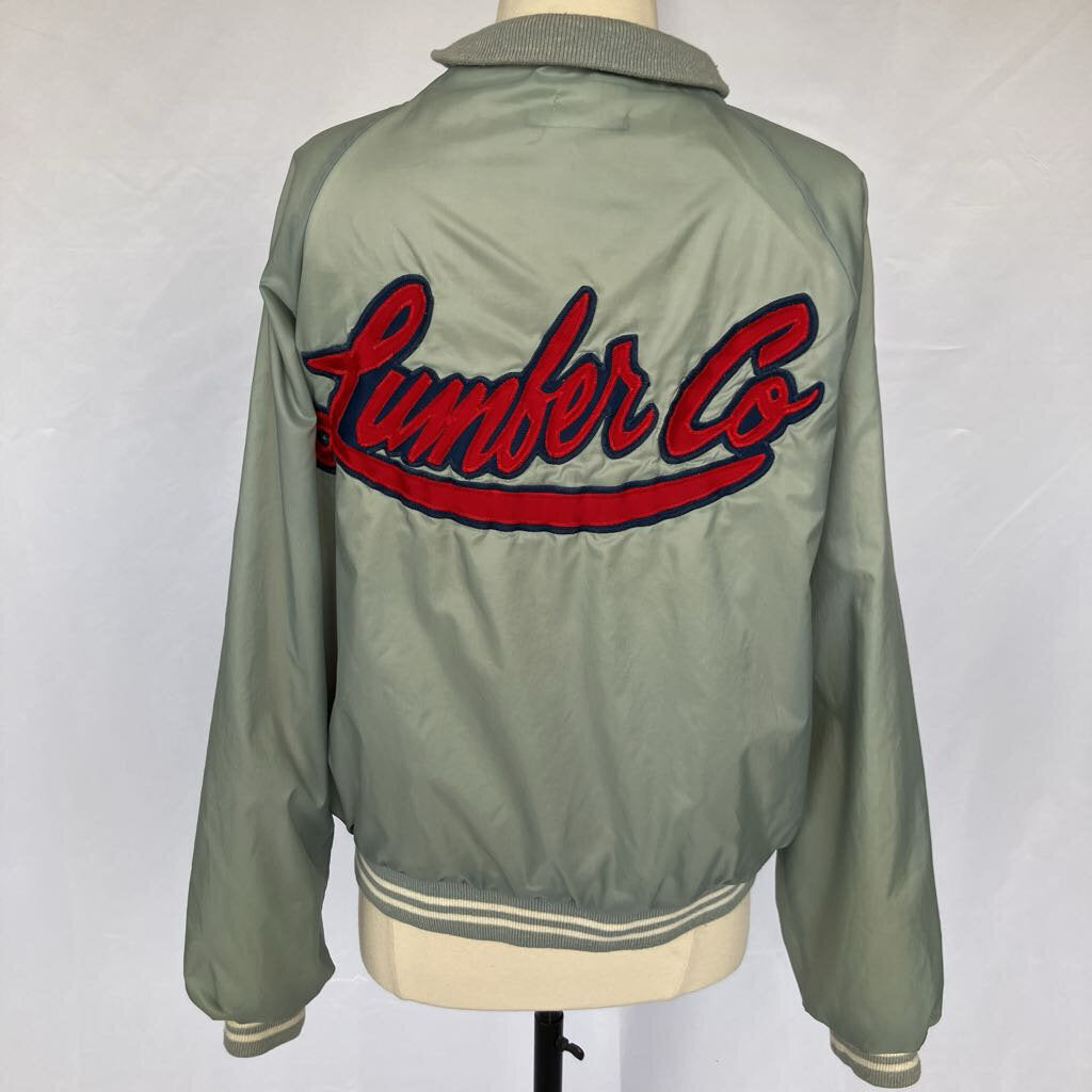 Vintage Woody Gray Nylon Baseball Jacket