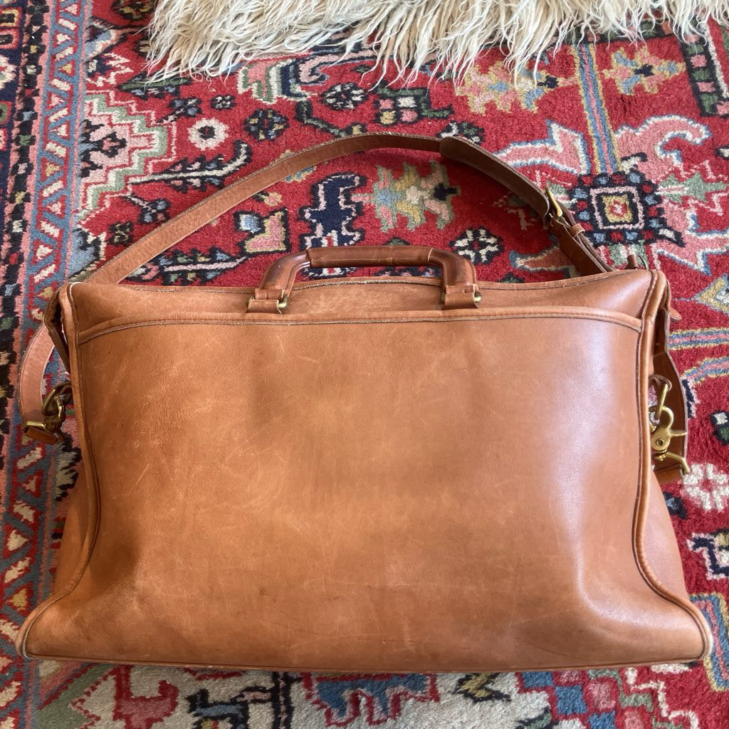 Vintage Coach 5283 Messenger Brown Leather Briefcase Brass Trim USA Made