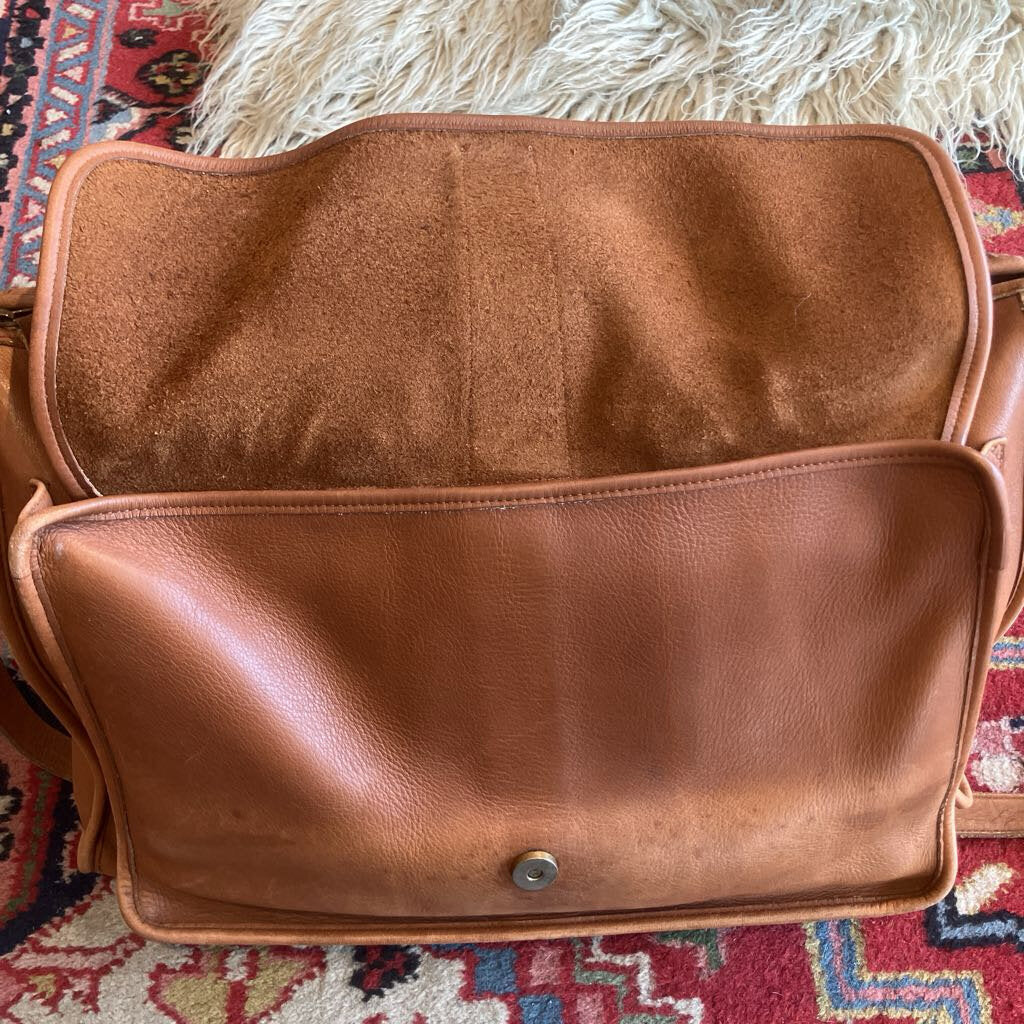 Vintage Coach 5283 Messenger Brown Leather Briefcase Brass Trim USA Made