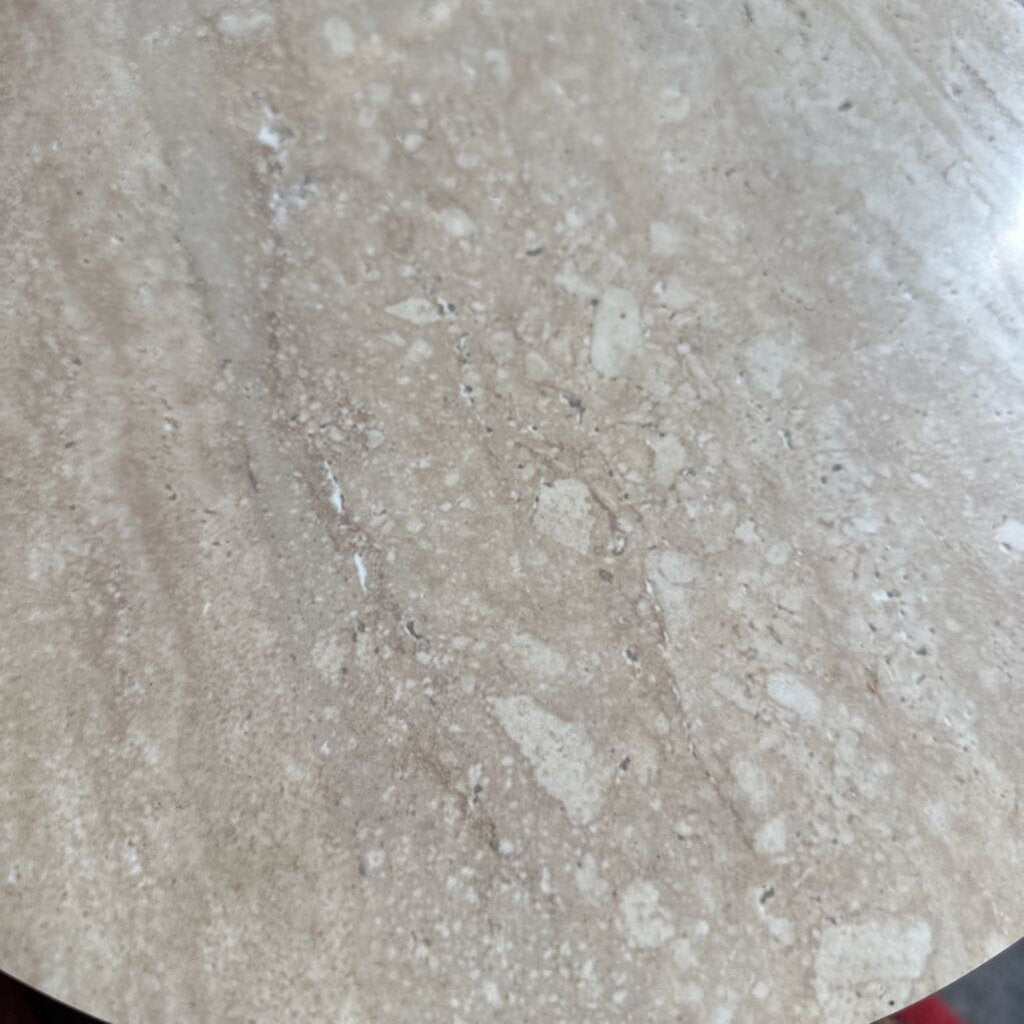 1980s Faux Marble Lacquered Travertine Pedestal Column
