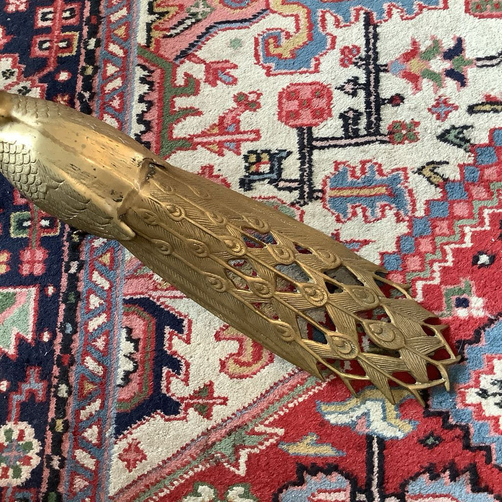 1970's Brass Peacock