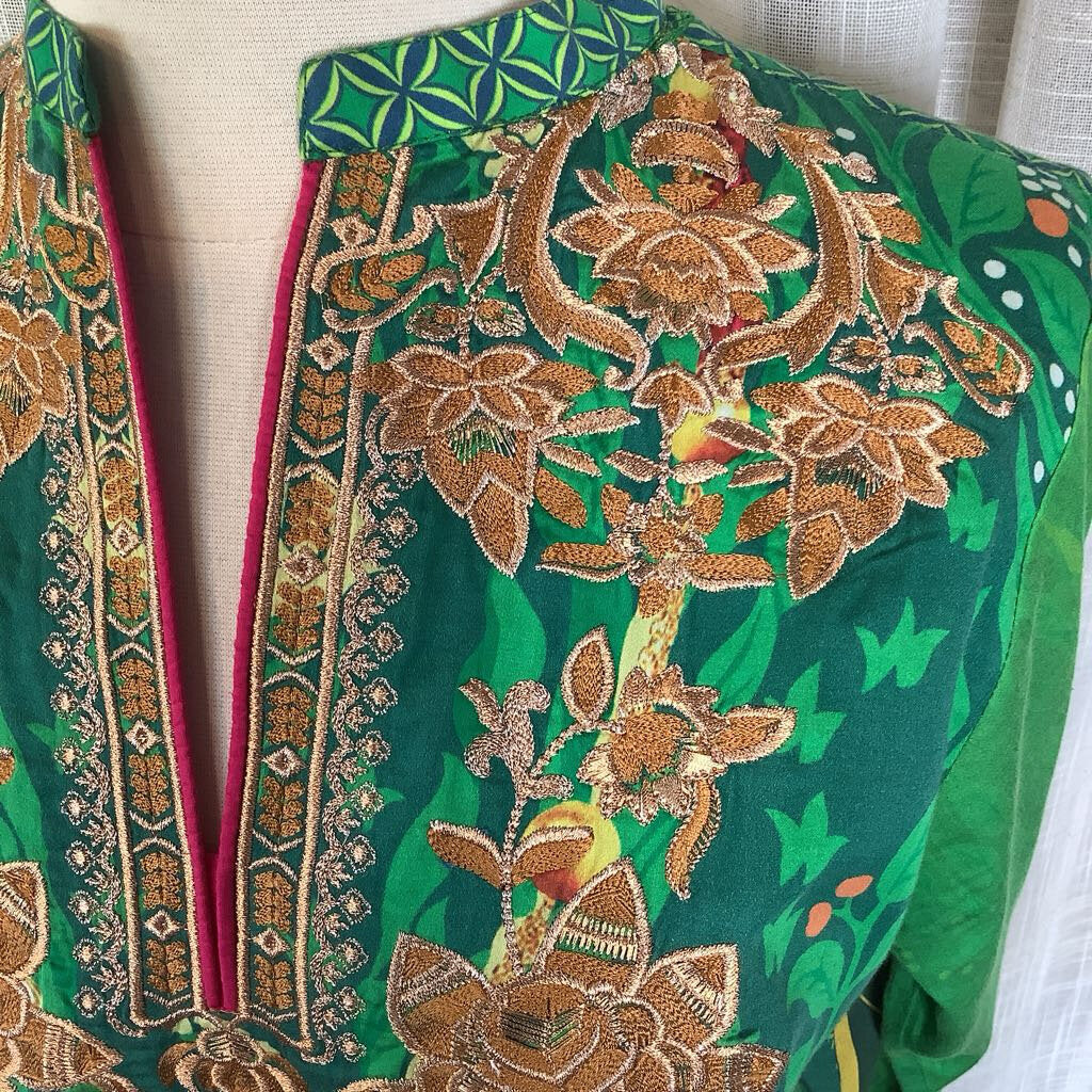 Vintage Print Kurta L 39" S 22.5" B 40" W 38"