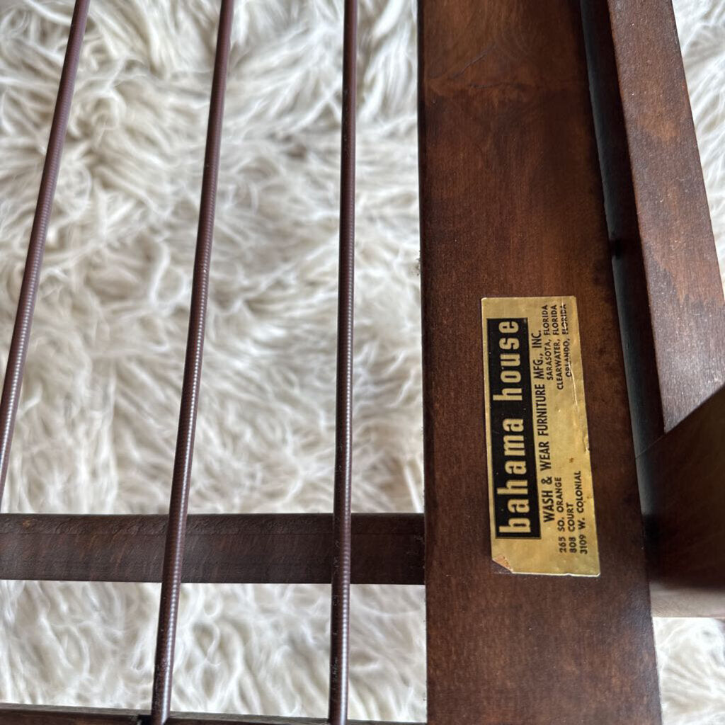 Mid Century 1960s Bahama House Walnut Lounge Chair