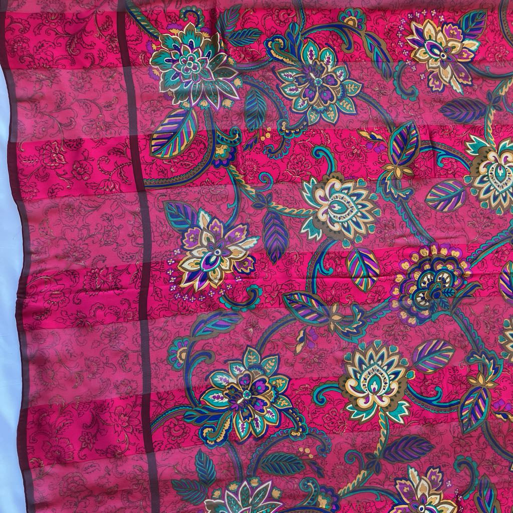 Authentic Vintage YSL YVES SAINT LAURENT Silk Logo Shawl